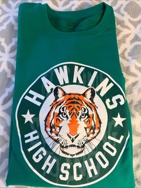 Brand new without tag!!! Hawkins High School Sweatshirt size XL in bright Green